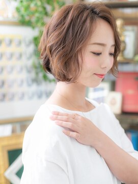 カバーヘア イヴ 戸頭店(COVER HAIR EVE) 広がらないゆるカール＊小顔前下がりボブｂ戸頭20代30代40代