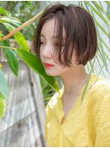 センターパート大人ショート