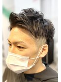 ツーブロワイルドショート