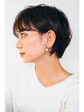 ピズム(PISM) 耳かけグランマッシュショート/ショコラベージュ/ベビーバング