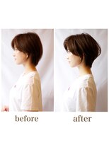 レリーキルト 岡本(RelyQuilt) お客様before&after9/髪質改善/ショート/ボブ【岡本/芦屋】