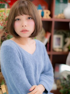 カバーヘア イヴ 戸頭店(COVER HAIR EVE) くすみカラーシースルーバング耳かけ大人ボブc5戸頭20代30代40代