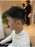 フェード刈り上げ/スパイキーショート