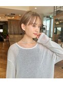 耳掛けマッシュショート 艶感ショート 大人ショート