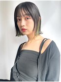 3分で巻けるボブ*レイヤーボブ*小顔前髪カット*インナーカラー2