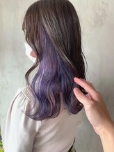 《コントラストのある色味で個性を》色の組み合わせを沢山ある中からご相談☆ブリーチボブインナーカラー