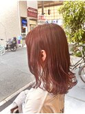[10代20代]ブリーチなし美髪ダブルカラー秋カシスピンクオレンジ