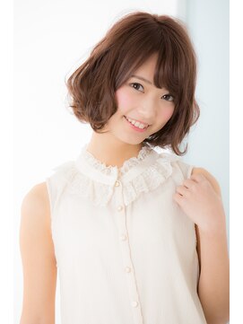 ユーフォリア 銀座本店(Euphoria) 山村/小顔ゆるふわパーマボブ/ピンクベージュボブパーマ/東銀座