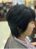 絶壁解消/ひし形/大人可愛い/斜めバング/30代40代/ミセスヘア14A