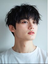 クラン 横浜(Clanc)&nbsp;サーフカール フェザーパーマ スパイキーショートブルーブラック