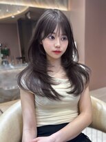 ロンドガーネット 池袋(Lond garnet)&nbsp;ミニウルフレイヤーカット顔周り前髪韓国ミディアムロング/池袋