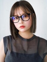 エインアンリー 明治神宮前(AIN.ANLY.) イヤリングカラーが可愛いストレートボブ