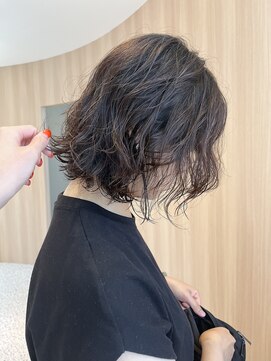 オン キャナルシティ博多前店(on) 【晴音】くせ毛風パーマ/透明感ショート/30代/博多
