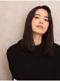 韓国風◎ミディアム切りっぱなし×タッセルカットで旬顔