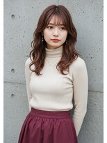 フルショウ 苦楽園店(FURUSHO)&nbsp;ダークレッド/ニュアンスパーマ/小顔みせくびれヘア