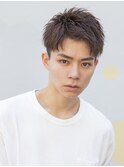 フェザーパーマブルーブラックサーフカールスパイキーショート