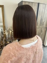 ミョンシル&nbsp;【myonsil 松本】切りっぱなしボブ/チョコレートブラウン