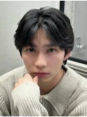 men's/メンズ/刈り上/げセンターパート/ダウンパーマ/池袋/韓国
