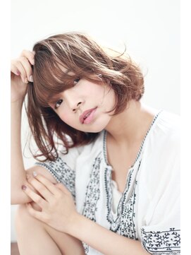 ワク(WAKU) 【WAKU】柔らかさ＆透明感のグレージュカラー×ゆるカール