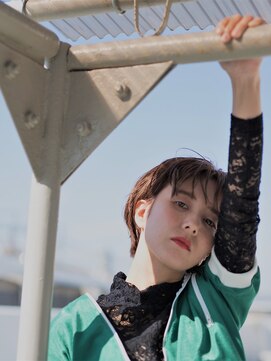 ヘアメイク マージ(hair make merge) 《東住吉区/デザインカラー》くせ毛風ショート