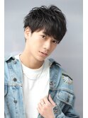20代30代メンズ目元ラインスマートマッシュ黒髪ビジカジ短髪