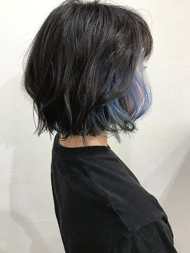 アリウス(ALIUS by posh) 【ALIUS 池袋 小川真一】インナーオーシャンブルー×ボブ