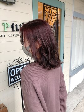 ラピッツヘアデザイン(la Pitt's hair design) ブリーチなしピンクカラー