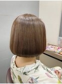 《40代》白髪染めを繰り返すと髪がキレイニなるボブ