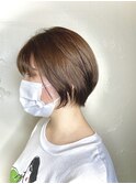 襟足スッキリ丸みショート