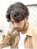 波巻きパーマ/波打ちパーマ/波巻きスパイラル/センターパート