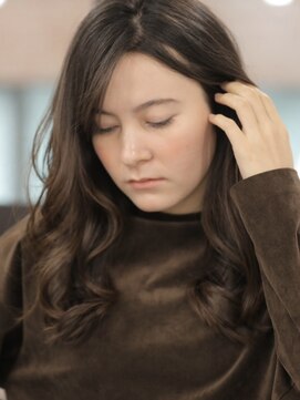 エンディアリング 東銀座(Endearing) 大人可愛いロングベージュブラウン似合わせカット20代30代40代