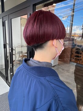 ウユ(uhyu) 【uhyu】マッシュ×ワインレッド