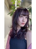 レイヤーカット/前髪あり/ラベンダーカラー［新宿/髪質改善］