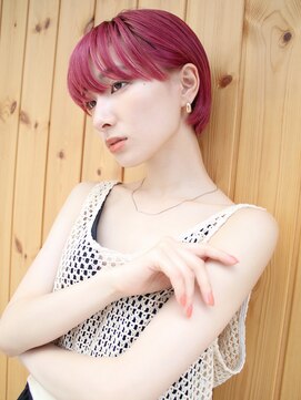 ブゾン(buZon) 【buZonブゾン】耳掛けショート×ビビッドピンクカラー