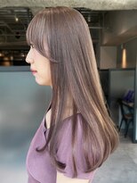 アイティーバイアルバム 松戸店(IT by ALBUM)&nbsp;グレージュ_グレーベージュレイヤーロング前髪パーマ_ba466421