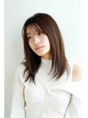 シースルーバングナチュラルストレート