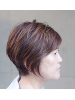 ルカヘアー(Luca hair) 大人ショートボブ、オーガニックカラーと脱白髪染めで白髪ぼかし