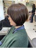 白髪ぼかし/イメチェンヘアスタイル/前髪カタログ/ショートボブ