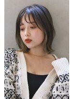 ロゼ 石橋(Rose)&nbsp;【ROSE】インナーカラー＿ボブ＿黒髪＿ブリーチs