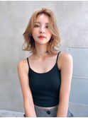 mowen 南堀江　ボブ×ベージュ