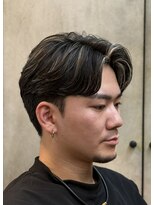 ドルクス 上野店(Dorcus)&nbsp;ホワイトメッシュ　ニュアンスパーマ　白髪ぼかしハイライト