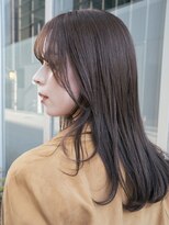 ビュートリアム265(BEAUTRIUM 265)&nbsp;◆セミロングレイヤーカット/顔周り小顔カット/アッシュベージュ