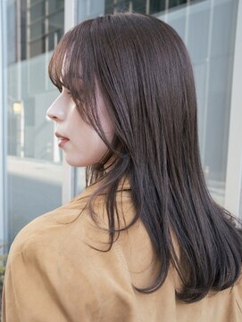 ビュートリアム265(BEAUTRIUM 265) ◆セミロングレイヤーカット/顔周り小顔カット/アッシュベージュ