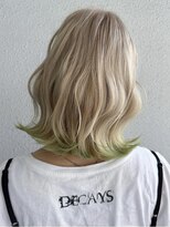 チュラバイアルティナ 海老名(Chula by artina)&nbsp;エンドカラー/エンドカラーグリーン/ホワイトブロンド