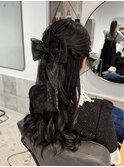 ハーフアップ／お呼ばれヘアセット