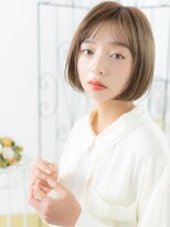 メルア バイ エイト つくば研究学園(Meluah by 8)&nbsp;研究学園/髪質改善/パールベージュ×美髪切りっぱなしボブb