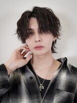 メンズサロン ガウディ 三宮店(men's salon Gaudi) メンズミディアムセンターパート×中性ウルフ×波巻きパーマ