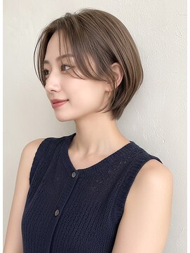 カバーヘア ブリス 志木南口駅前店(COVER HAIR bliss) 夏カラーブリーチなし前髪なし丸みショート大人小顔p川口