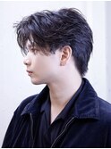 センターパート/毛流れパーマ/フェザーショート