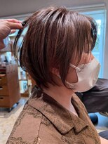 ナチュラル ヘアーデザイニング(Natural hair designing)&nbsp;小顔レイヤー×マロンブラウンの軽やかショート/抜け感ショート